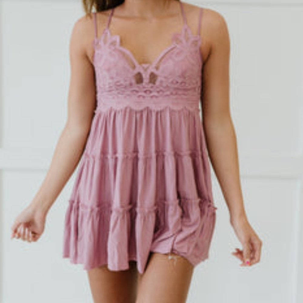 Zenana Lavendar Lace Bralette Cami
